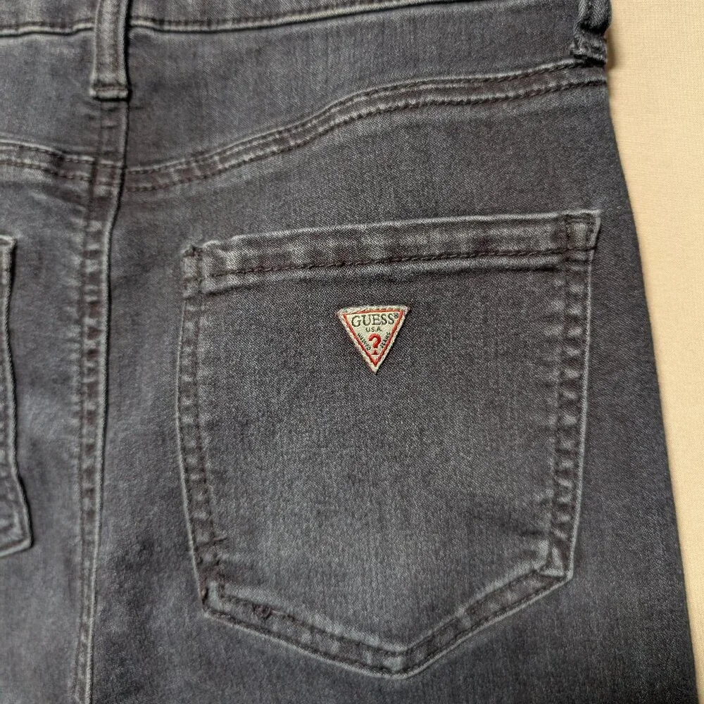 Guess Dark Wash‎ Skinny Jeans Iconic Triangle Logo Cotton Denim Women's 25